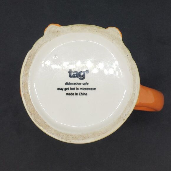 Owl Shaped Ceramic Mug-Green & Orange by TAG 12oz - Picture 8 of 8